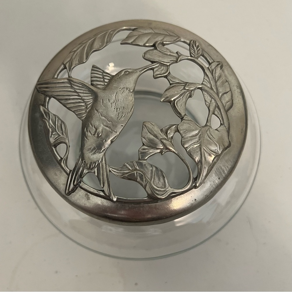 Vintage Seagull Canada Pewter Trinket/Potpourri Dish